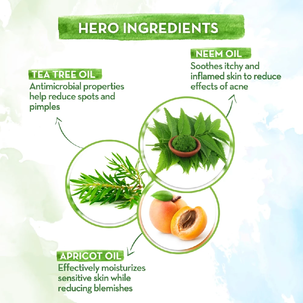 Neem Face Mask with Neem and Tea Tree for Pimples and Zits, 100ml-4.webp